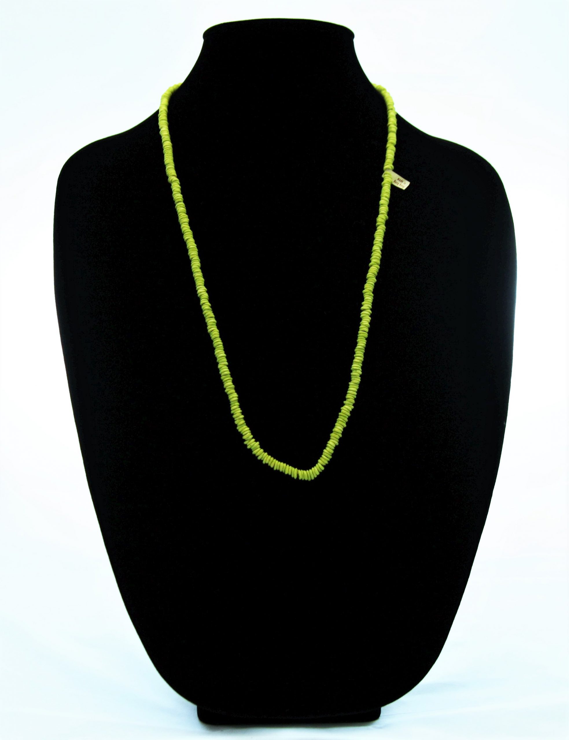 12pcs – 16 Inch Necklace made from 4mm to 6mm Rondelle beads in lime ...