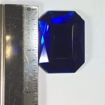 40x30mm Vintage Sapphire Flat Back Octagon Acrylic Gemstones - 10pcs - Image 3